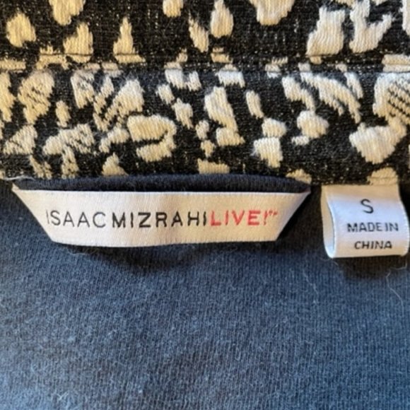 ISAAC MIZRAHI LIVE! Black and Cream Leopard Jacquard Knit Jacket – S - Picture 12 of 12